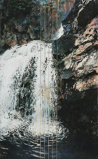 Akseli Gallen-Kallela Mantykoski Waterfall oil painting image